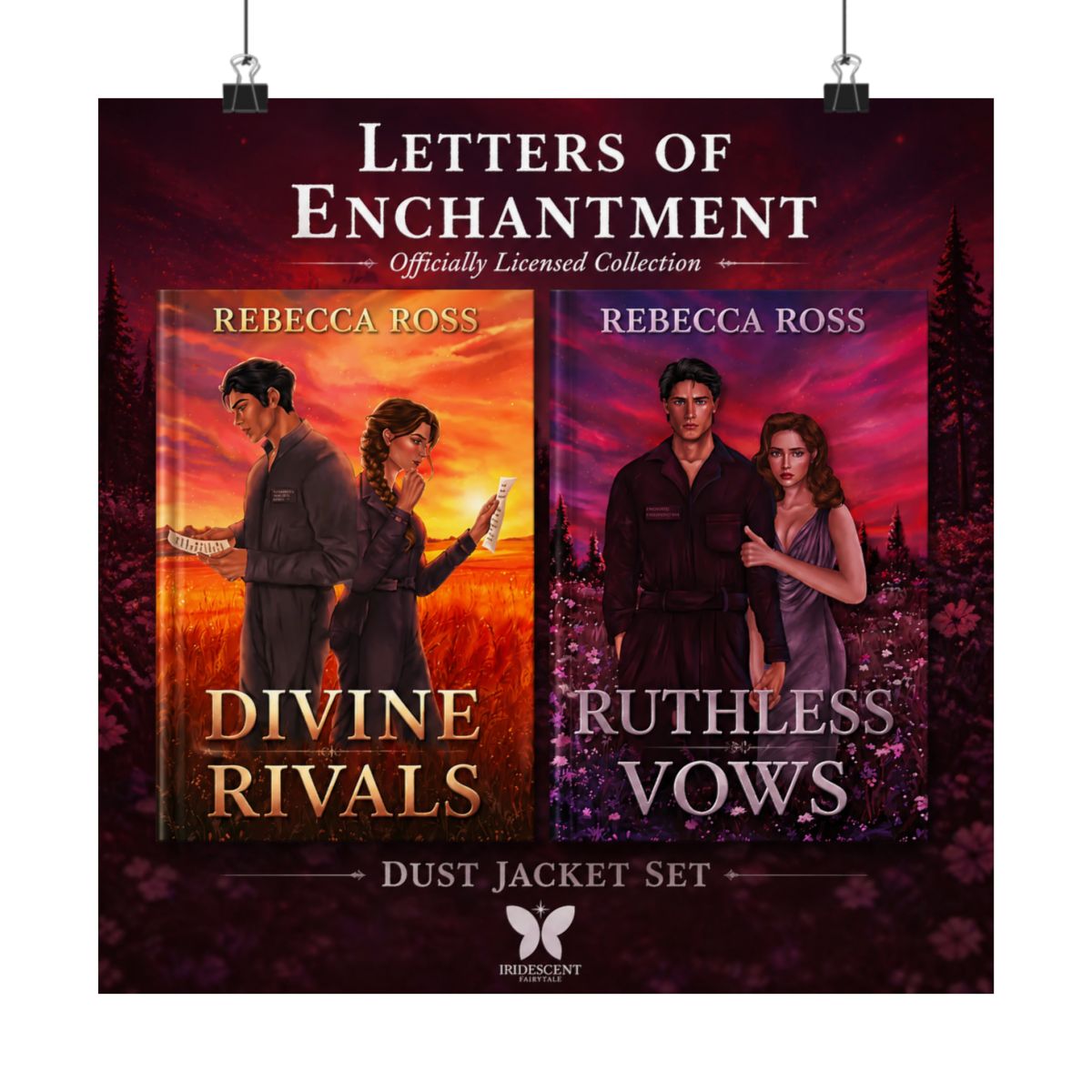 Letters of Enchantment Series by Rebecca Ross - Metallic Foiled Dust Jacket Set - Officially Licensed - alternate angle 4, merchandise